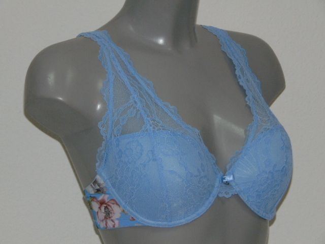 Armani Ladies Floral Blue blue push up bra