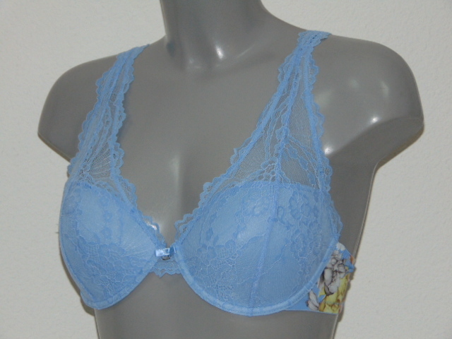 Armani Ladies Floral Blue blue push up bra