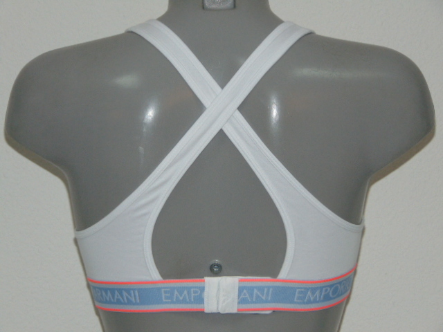 Armani Ladies Armani Sport white wireless bra