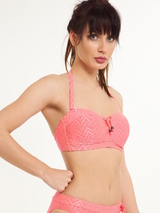 LingaDore Beach Juniper coral soft-cup bikini bra