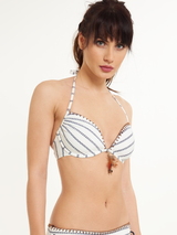LingaDore Beach Mae white/blue padded bikini bra