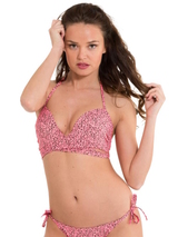 LingaDore Beach Festival pink/print padded bikini bra