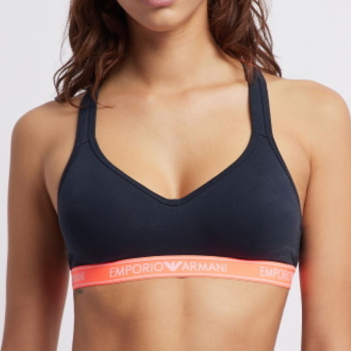 Armani Ladies Armani Sport navy blue wireless bra