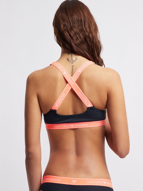 Armani Ladies Armani Sport navy blue wireless bra