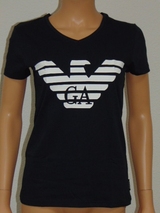 Armani Ladies Logo navy blue shirt