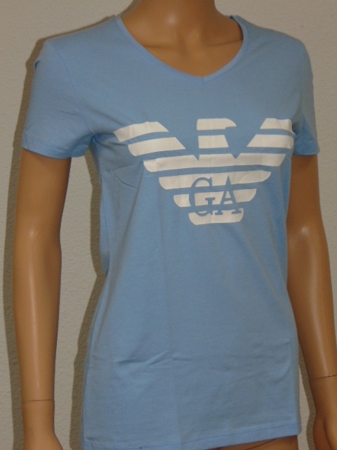 Armani Ladies Logo baby blue shirt