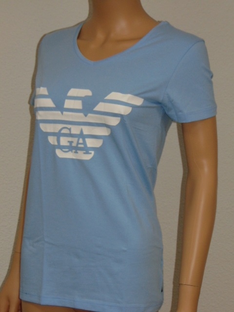 Armani Ladies Logo baby blue shirt