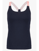 Armani Ladies Armani Sport navy blue top