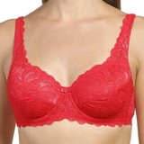 Naturana Valencia red non-padded bra