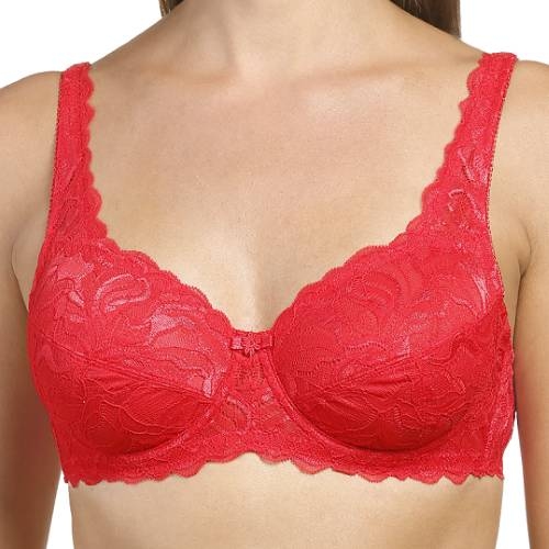 Naturana Valencia red non-padded bra