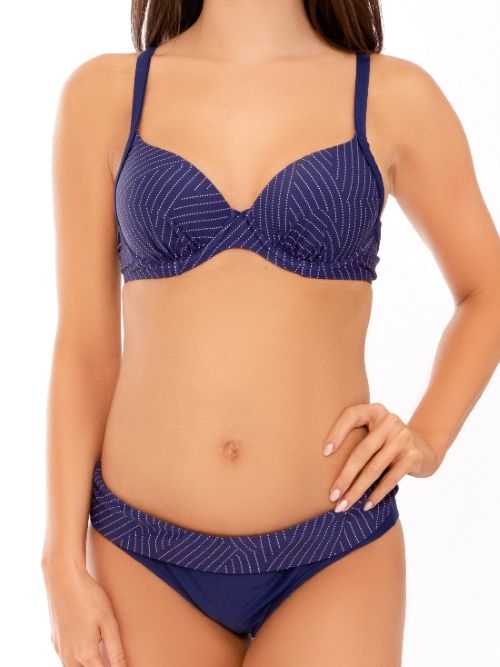 Nickey Nobel Stella navy blue padded bikini bra