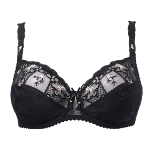 Louisa Bracq Marie-Antoinette black non-padded bra