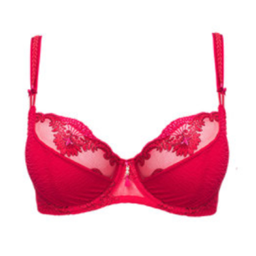 Louisa Bracq Diamant red non-padded bra
