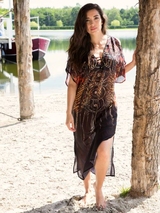 Mila Firewater black/print beachwear