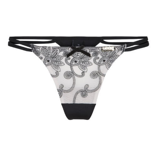 F4P Teddy black/print thong