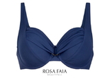 Rosa Faia Swimwear Hermine navy blue soft-cup bikini bra