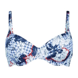 Rosa Faia Swimwear Daisy blue/print padded bikini bra