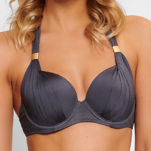LingaDore Beach Rio dark grey padded bikini bra