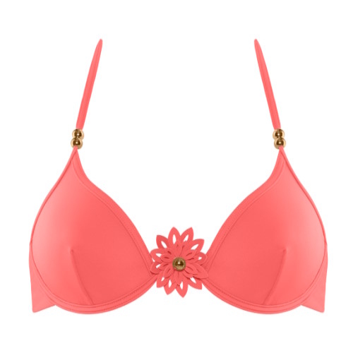 Marlies Dekkers Swimwear La Flor salmon soft-cup bikini bra