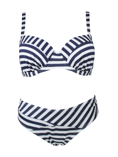 Lentiggini ALL OVER STRIPES navy/white set