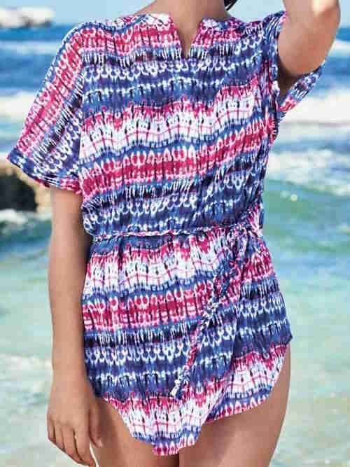 Rosa Faia Swimwear Bajo blue/pink tunic