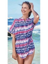 Rosa Faia Swimwear Bajo blue/pink tunic