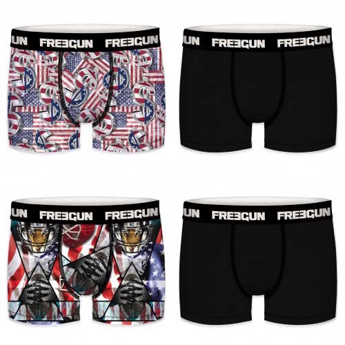 Freegun USA SPORTS black/multicolor sport boxershort