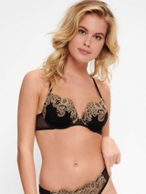 LingaDore Black Incence black/gold push up bra