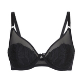 LingaDore Black Flower black padded bra