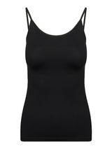 RJ Bodywear Pure Color black spaghetti top