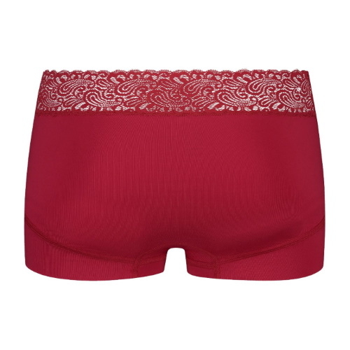 RJ Bodywear Pure Color Lace dark red short