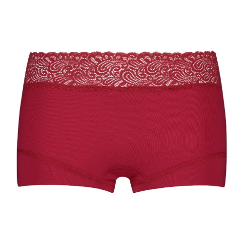 RJ Bodywear Pure Color Lace dark red short