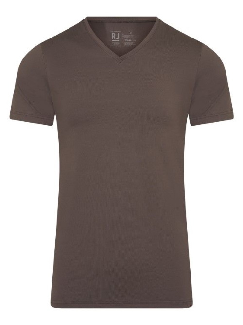 RJ Bodywear Men Pure Color  brown shirt