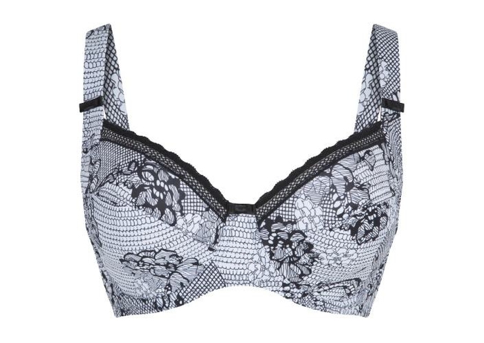 LingaDore Papagayo white/black non-padded bra