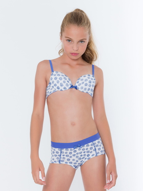 Boobs & Bloomers Kate white/blue girls bra