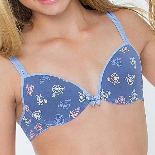 Boobs & Bloomers Billy blue/print girls bra