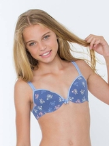 Boobs & Bloomers Billy blue/print girls bra