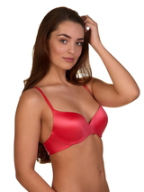 My Basic by After Eden Silky red padded bra