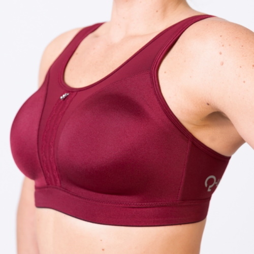 Q-Linn Cannes dark red sport bra