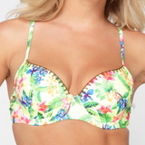 LingaDore Beach Wild Flower lime padded bikini bra