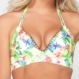 LingaDore Beach Wild Flower lime padded bikini bra
