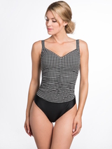 Bomain Check All Over black/white bathingsuit