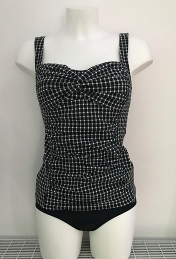Bomain Boracay black/white tankini set