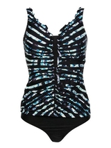 Bomain Madeira black/print tankini set