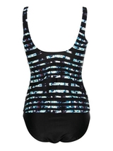 Bomain Madeira black/print tankini set