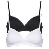 My Basic by After Eden Comfy white/black wireless bra