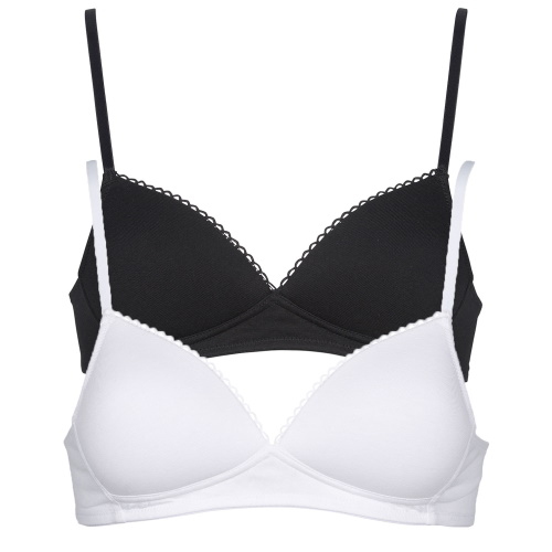 My Basic by After Eden Comfy white/black wireless bra