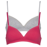 My Basic by After Eden Comfy pink/grey wireless bra