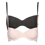 My Basic by After Eden Glossy black/pink padded bra
