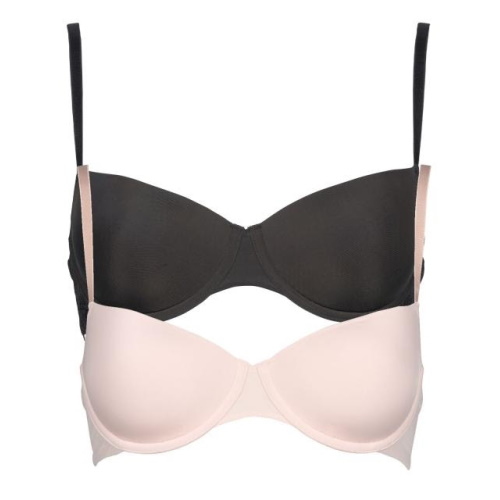 My Basic by After Eden Glossy black/pink padded bra